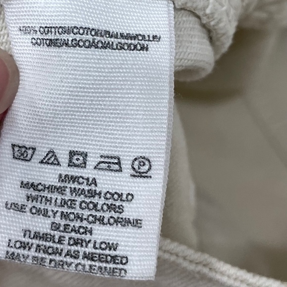 WE THE FREE {M/30} Jean Skirt Miniskirt Cream Button Fly Distressed Fray… - Picture 6 of 6